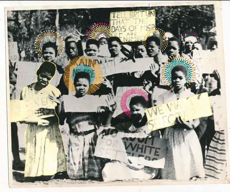 The Chachacha protests ca. 1961, (image courtesy of National Archives of Zambia).