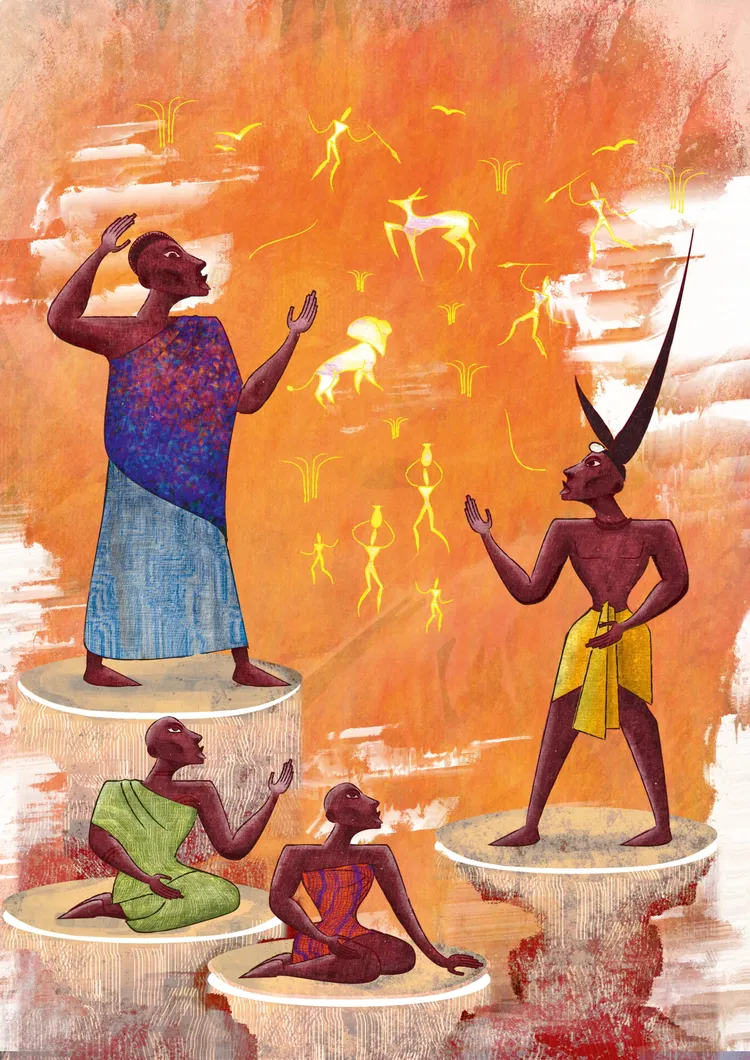 In the Beginning Was the Word and the Word was God - John 1:1. (Image illustrated by Tsungai Kaunda for Nkwazi Magazine).