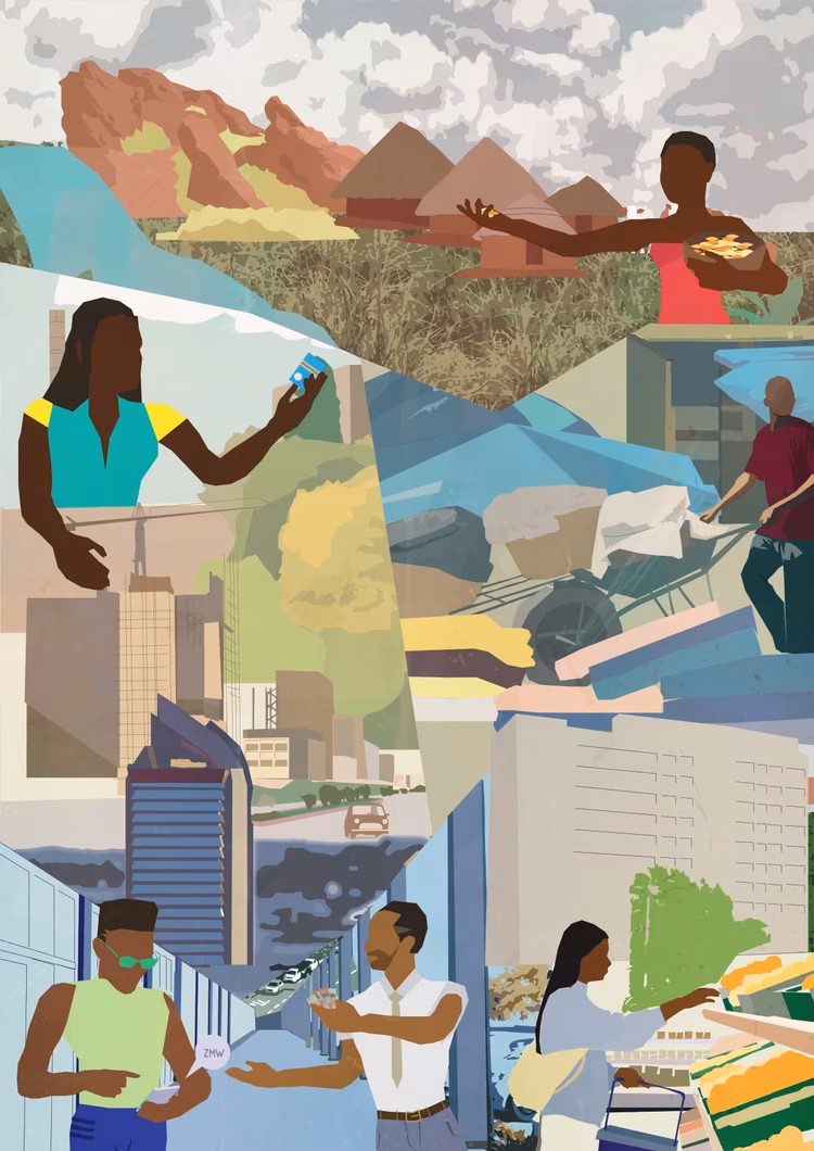 Today’s chitenge carries its own trade history, shaped by Indonesian batik influence, European production and African adoption. (Image by Tsungai Kaunda for Nkwazi Magazine).