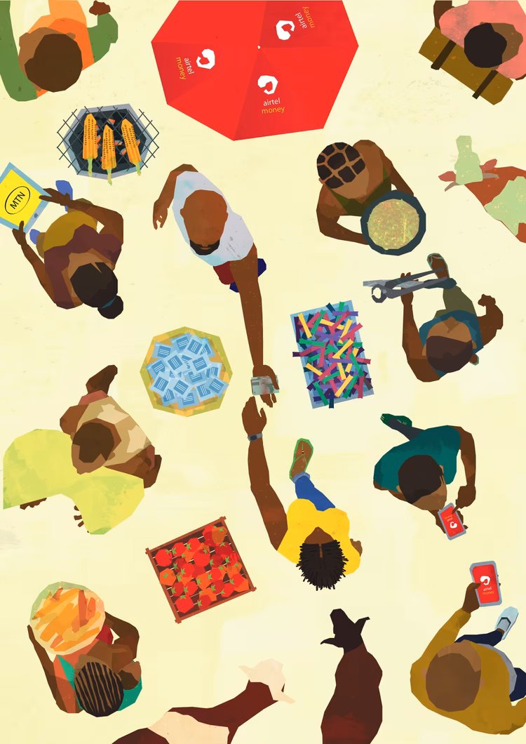 Ng’ombe Ilede, often translated as “the sleeping cow”, became a major trade centre near the Zambezi, linking inland producers to wider regional and Indian Ocean networks. (Illustration by Tsungai kaunda for Nkwazi Magazine).