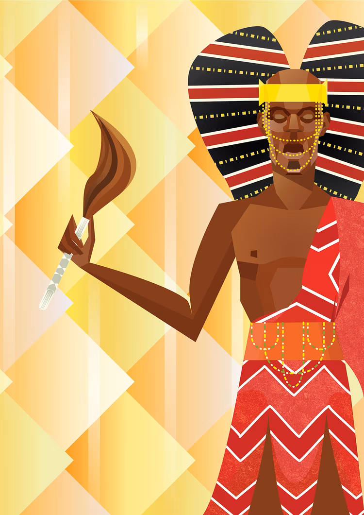 Barkcloth was produced in Zambia as early as the Iron Age, using the inner bark of trees such as Mubanga, which was treated with smoke, sun and natural pigments. ( Illustrations by Tsungai Kaunda for Nkwazi Magazine).