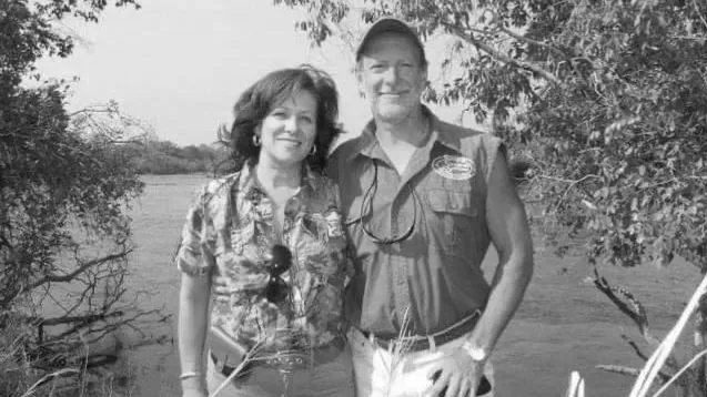 Larry and Bianca always travelled the world for big-game hunts—their shared passion as a couple. (Image is artists impression).