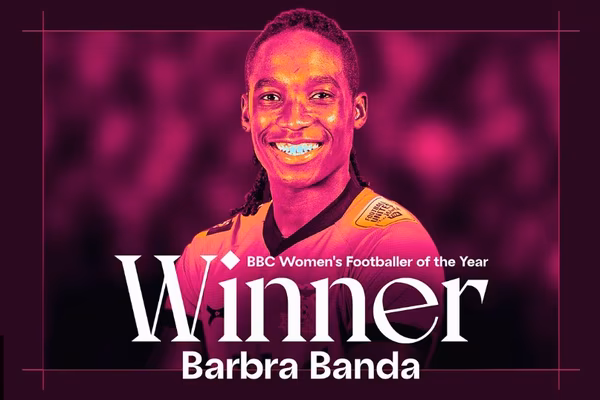 <p data-block-key="y6cjh">Barbra Banda: BBC Female Footballer of the Year</p>