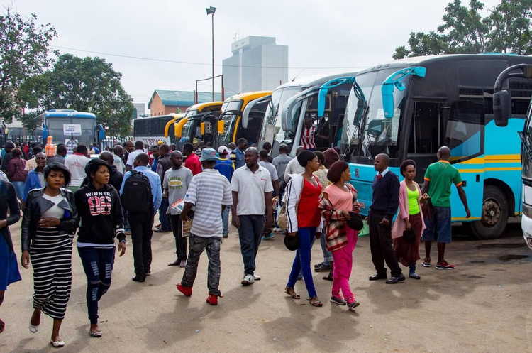 Bus terminal in Lusaka, the Lusaka strangler frequented bus and railway stations in search of victims.