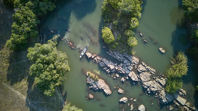 Kabompo River from above. (Image by Nkwazi/Walid Nassar).