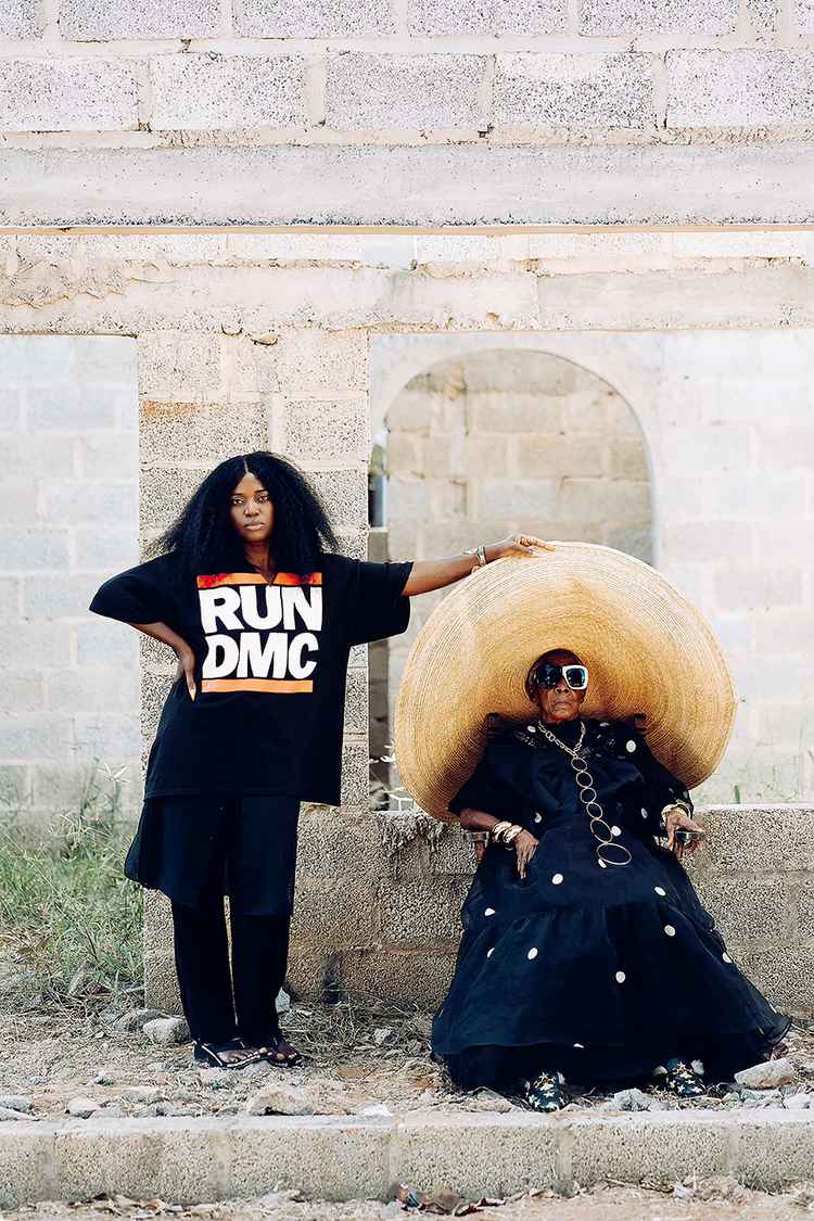 Margaret Chola - right, styled by Diana Kaumba - left. (Image courtesy of The Legendary Glamma).