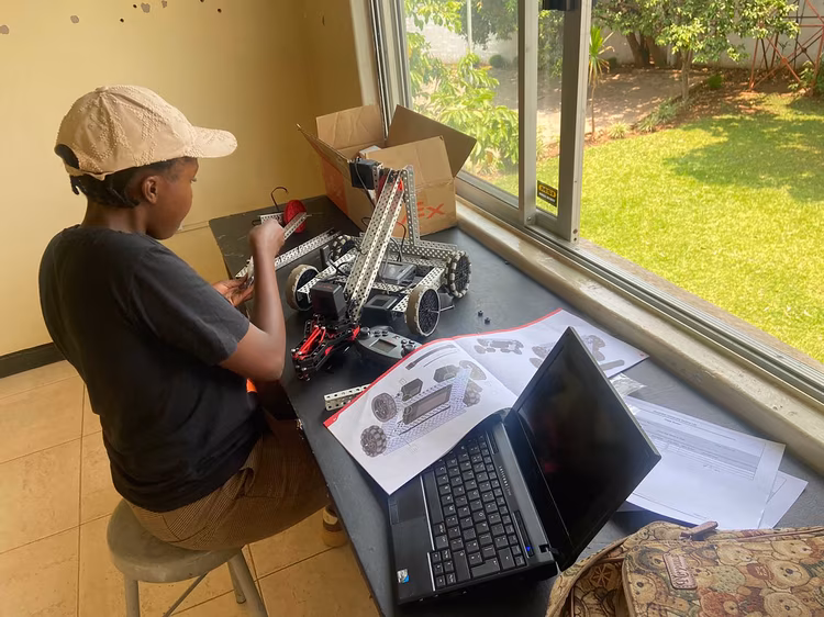 She was drawn to STEM from an early age and joined the Junior Engineers, Technicians, and Scientists (JETS) Club in high school. (Image courtesy of Lydia Mabuya).