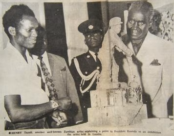 In the late 70s, he was appointed resident artist and lecturer at the University of Zambia (UNZA), and he also fought for the everyday man that he created in his artworks. (image courtesy of Times of Zambia).