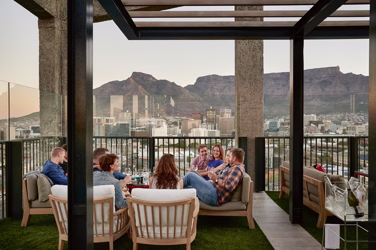 Silo Rooftop offers an elegant atmosphere high above Cape Town’s Waterfront. (Image courtesy of Silo Rooftop Bar).