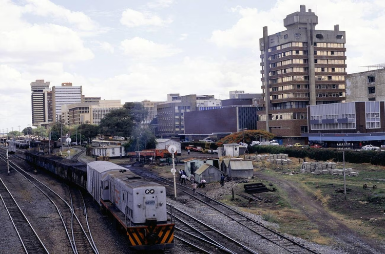 A railway line in Lusaka.