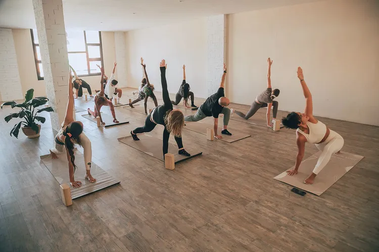 A yoga class led by Rabab. (Image courtesy of DYSC).