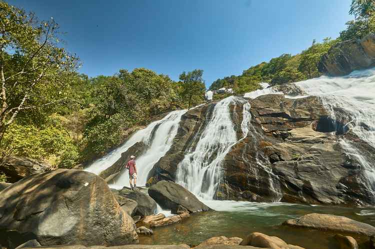 The small but mighty Mutinondo Falls. At their base, you will find a series of rapids and a rock pool, (image by Nkwazi/Adriaan De La Rey).