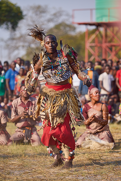 A member of the Ministry of Defence’s Air Band from Kafue performs on Mize Day 4. (Image by Nkwazi/Justine Kunda).