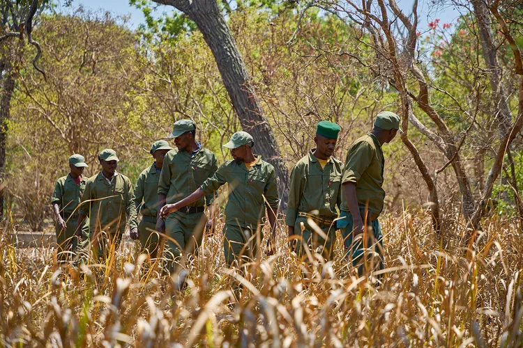 Kafunfula Community Camp security patrol squad. Anti-poaching night patrol. (Image by Nkwazi/Justine Kunda).