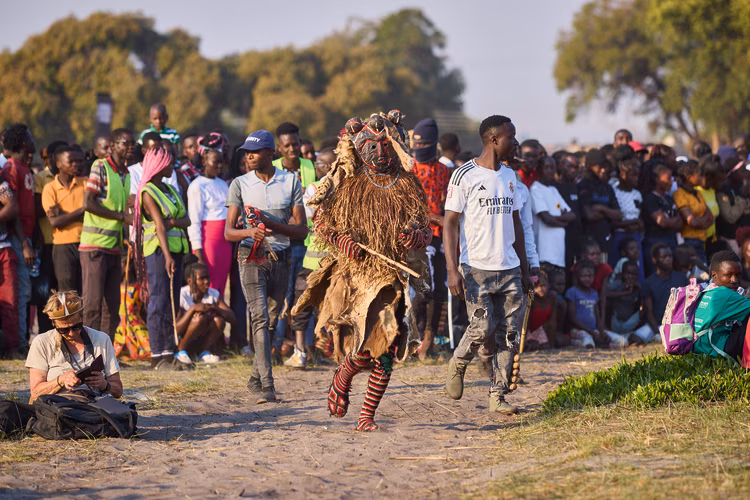 These dancers emerge after a period of seclusion, during which boys undergo initiation rites into adulthood. Image by Justin Kunda for Nkwazi Magazine).