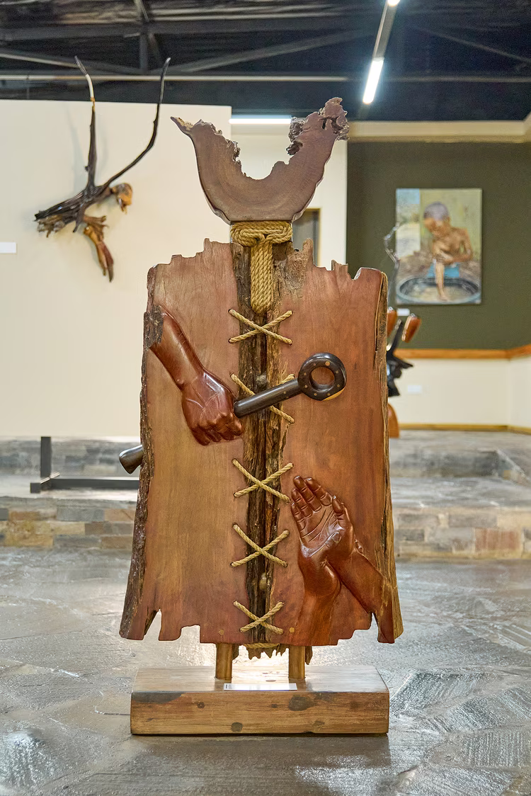 The art on the premises is experienced in three phases: the Home, the Mural, and the Indigenous Knowledge Centre. (Image by Justine Kunda for Nkwazi Magazine).
