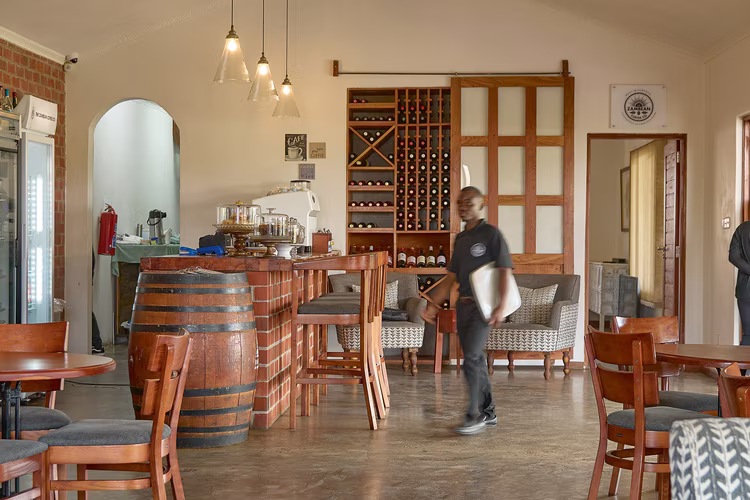 The café’s setting was beautiful, with seating options to suit all preferences. (Image by Justine Kunda for Nkwazi Magazine).