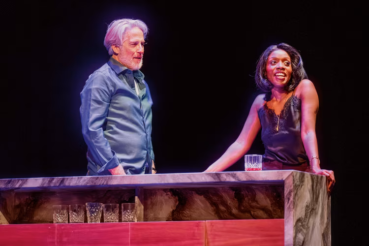 Eden and Peter’s dynamic parallels a power imbalance. (Image courtesy of Natasha Mumba).