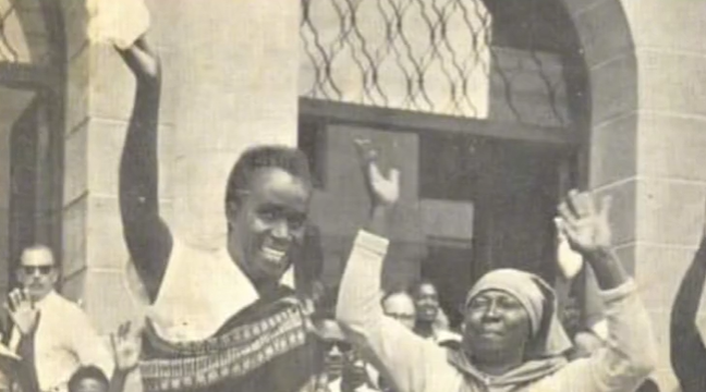 Julia &#x27;Mama Chikamoneka&#x27; (right) stands alongside founding father, Kenneth Kaunda.