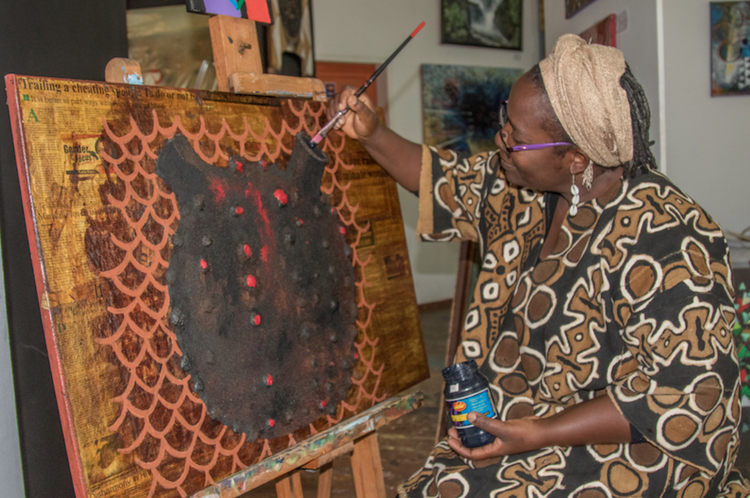 Wayi Wayi Art Gallery co-founder Angess Yombwe