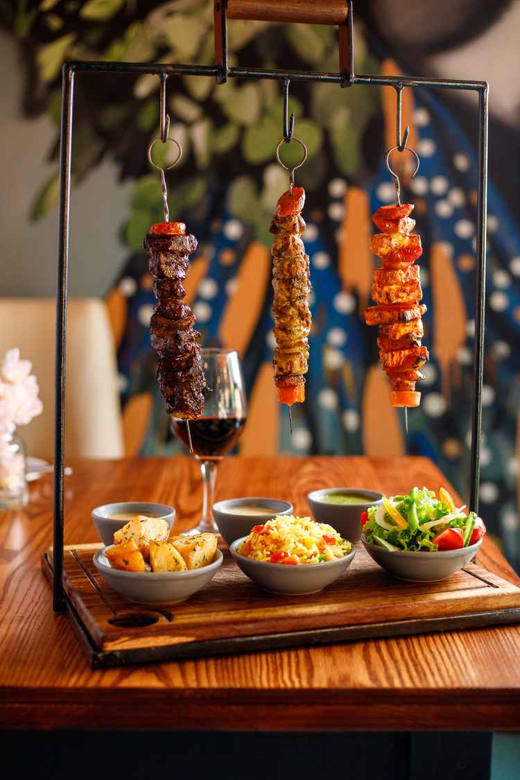 Trio of Skewers (Image courtesy of Flame Restaurant).