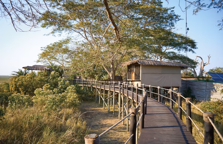 Shumba Camp overlooks the Lufupa River and a few waterways supporting a constant supply of puku and lechwe. (Image by Chona Mweemba for Nkwazi Magazine).