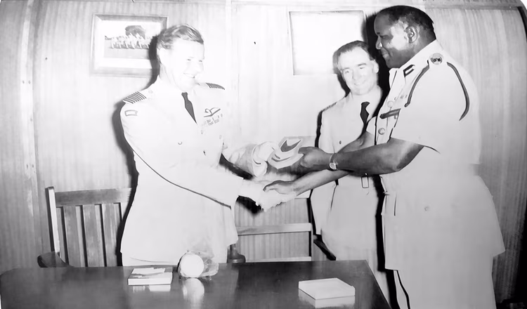 He began his career as a constable in the Northern Rhodesia Police Force in 1941. His composure and intelligence led to a rapid rise to the rank of inspector. (Image courtesy of Zambian Day).