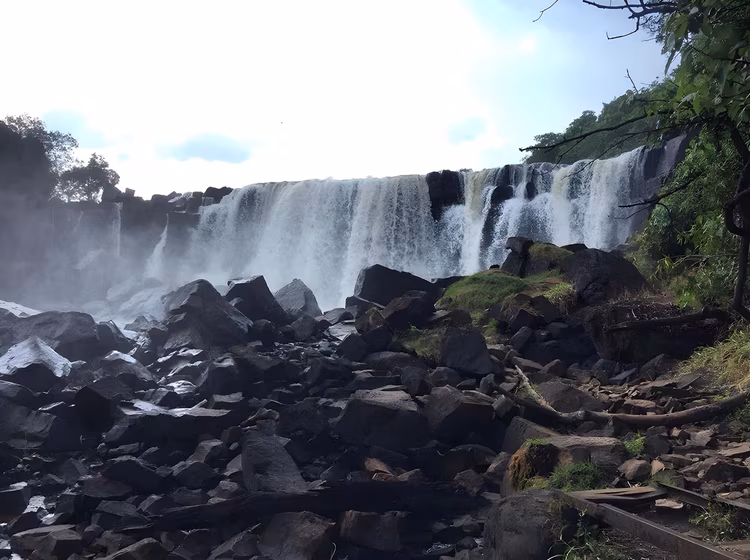 Chishimba Falls is a trio of waterfalls. (Image by Petra Chikasa for Nkwazi Magazine).
