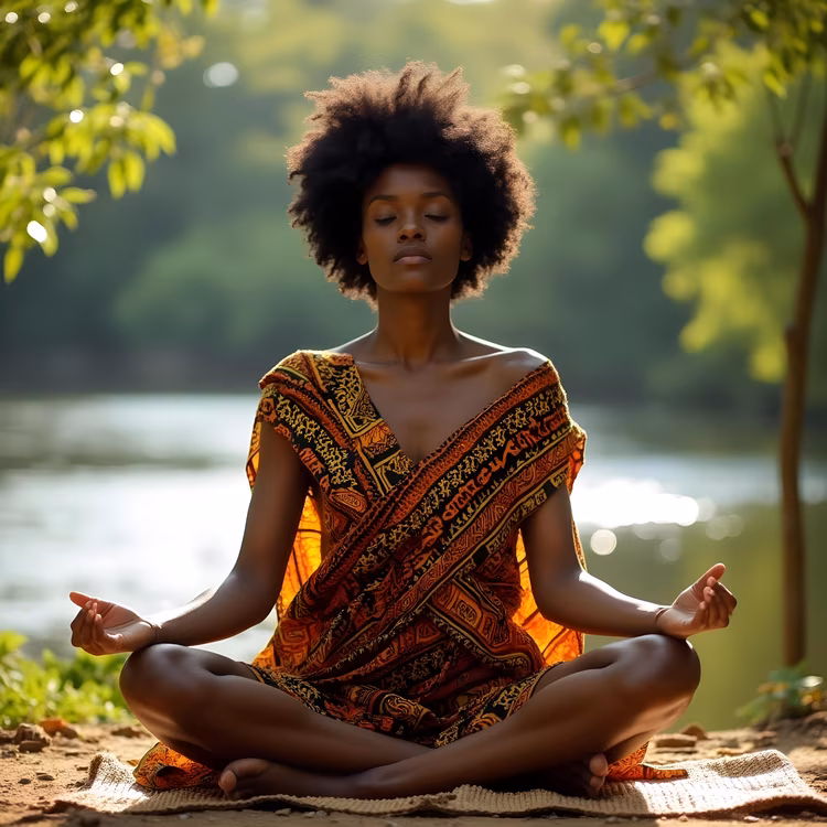 Meditation techniques bear strong connections to African spirituality. (Image is artists impression).