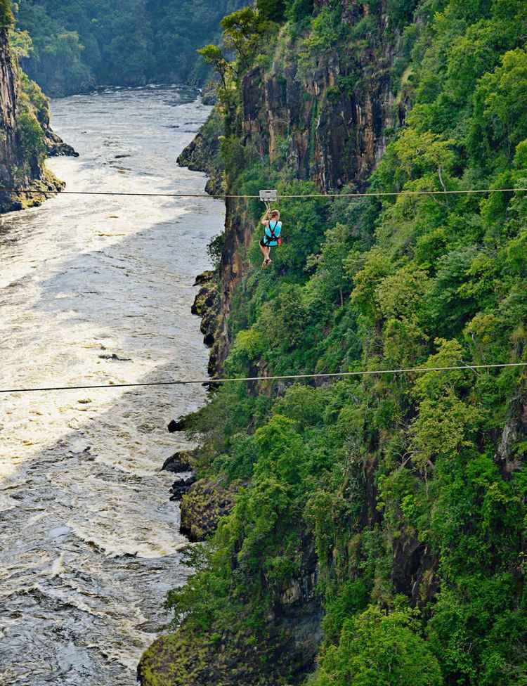 Zip-lining over the Batoka Gorge (Image by Ville Palonen)