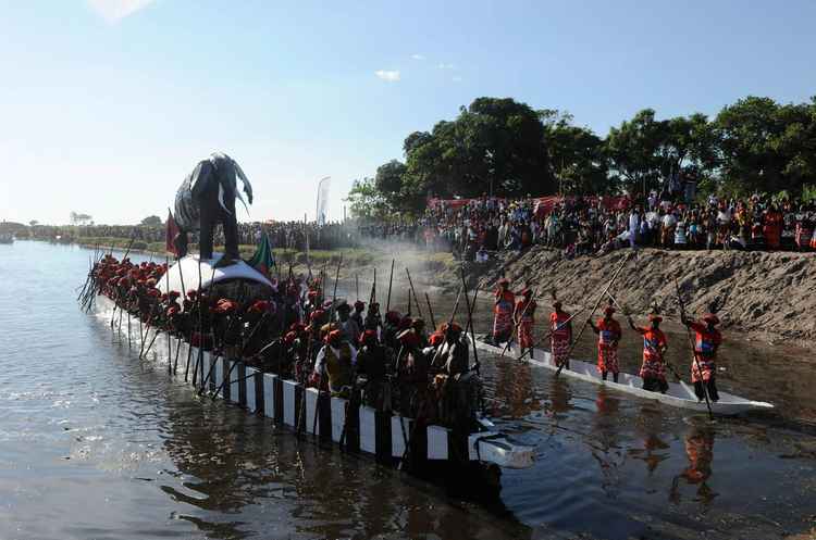 The Kuomboka is one of the grandest traditional ceremonies in Zambia