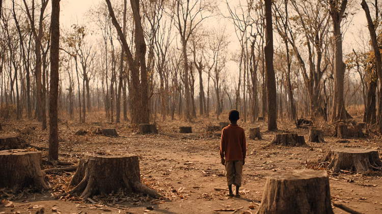 What was once thick and alive now stands thinner, quieter, and exposed. The absence of trees speaks louder than their presence ever did. (Image is artists impression).
