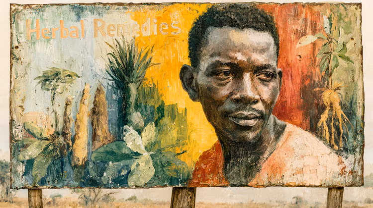 Traditional healers often stand as the first point of contact for primary healthcare, especially where clinics are far away or inaccessible. (Image is artists impression).