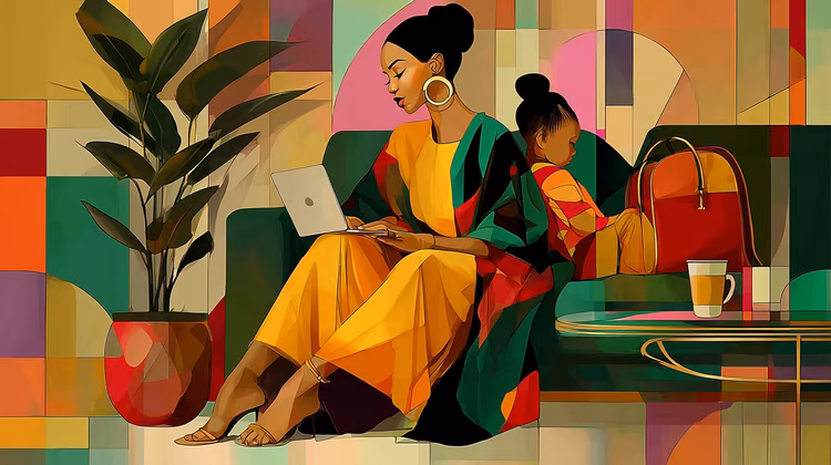 Women's participation in the workforce has increased, yet expectations around caregiving have remained largely unchanged. (Image is artists impression).