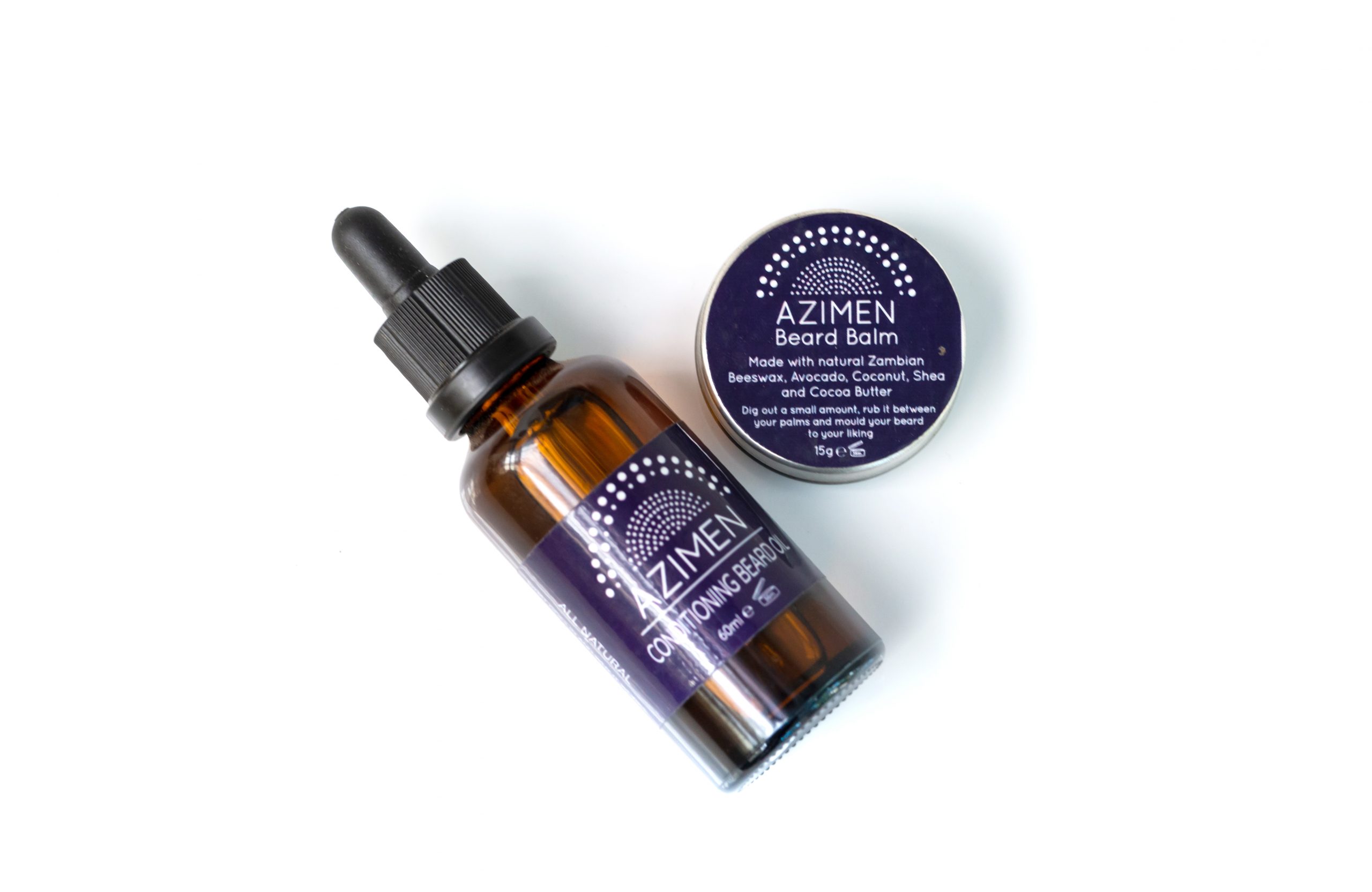 The Azimen Beard Oil and Beard Balm  <br><span class='subtitle-style' >Co-Creating with Nature</span>